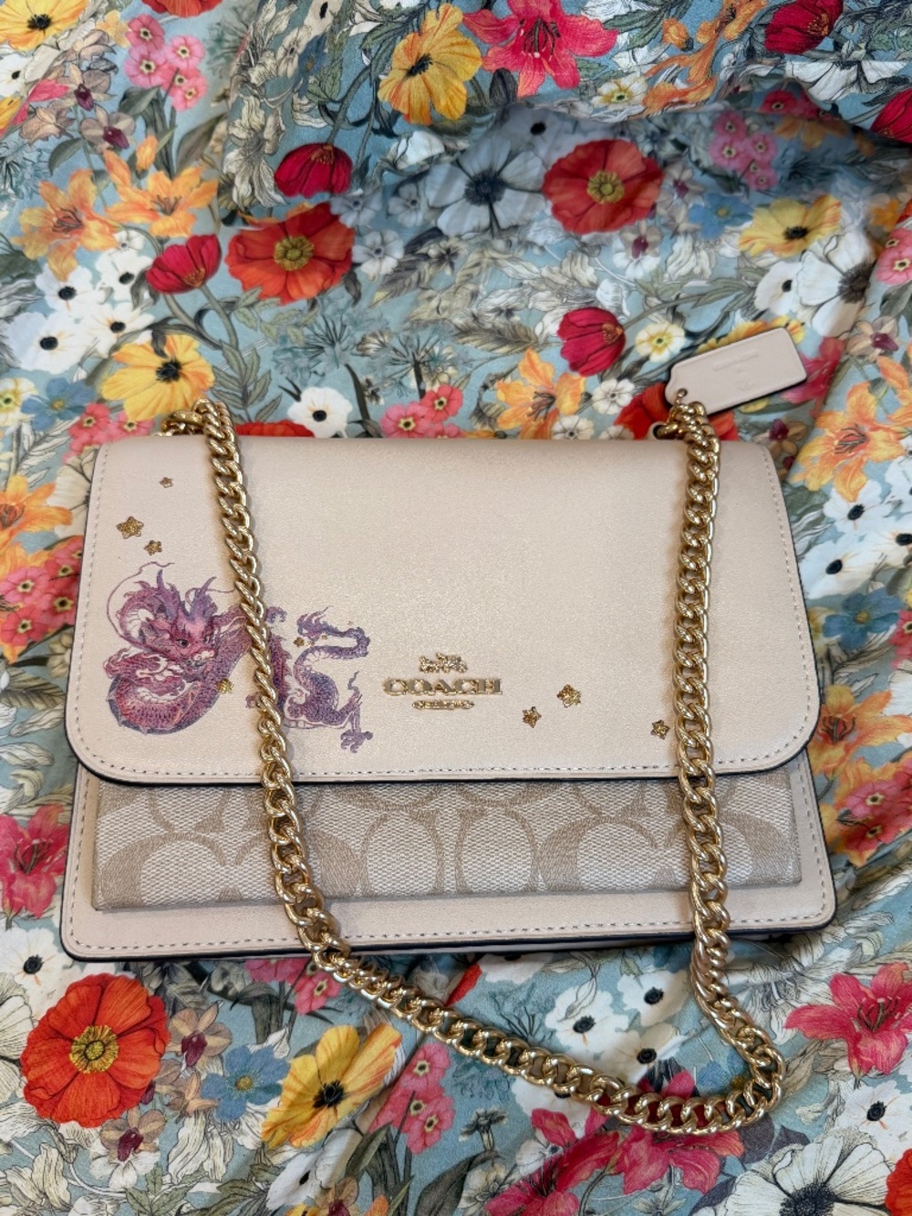 Coach Lunar New Year Klare Crossbody Bag Signature Canvas Dragon Limited Edition